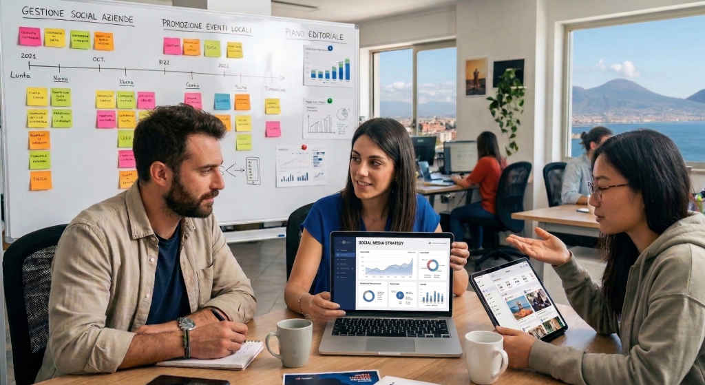 gestione social media aziende strategia marketing digitale team di social media manager