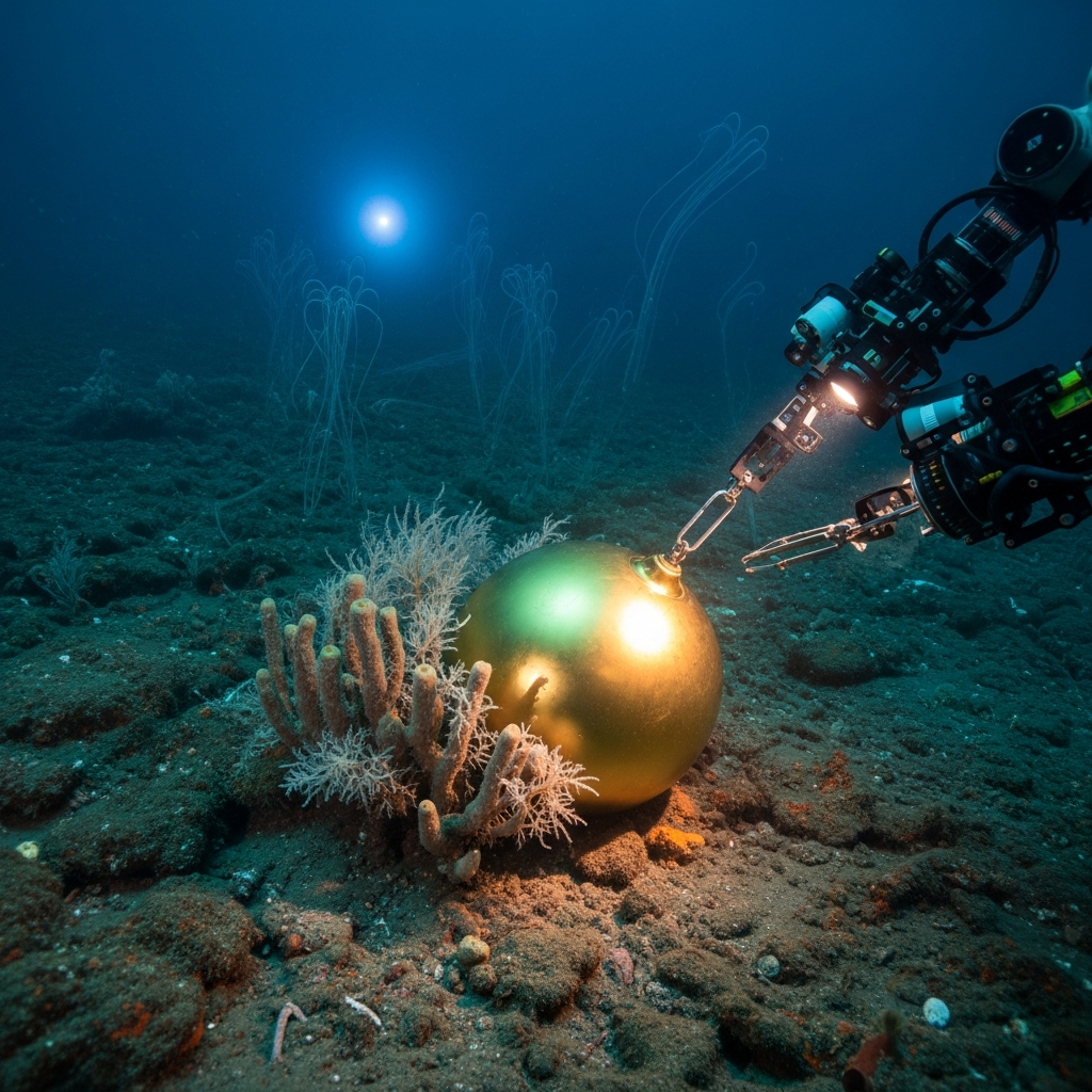 Sfera dorata negli abissi: svelato il mistero